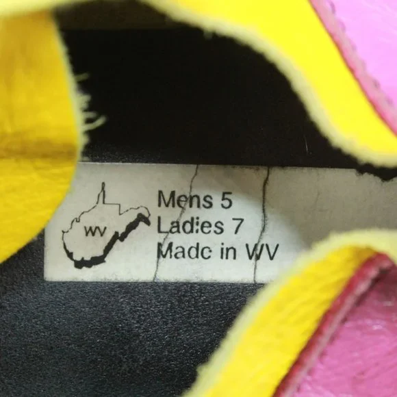 *Unbranded Unisex Multicolor Leather Slip On Lace Up Casual Oxford Shoes Size 7 - Picture 8 of 9